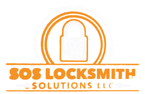 SOS Locksmith Solutions logo: Locked out? Lost your keys? Don't panic.